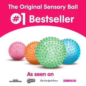 Edushape Original Sensory Ball - 7" Deflated Transparent Green Color Baby Ball Enhancing Gross Motor Skills for Kids 6 Months & Up
