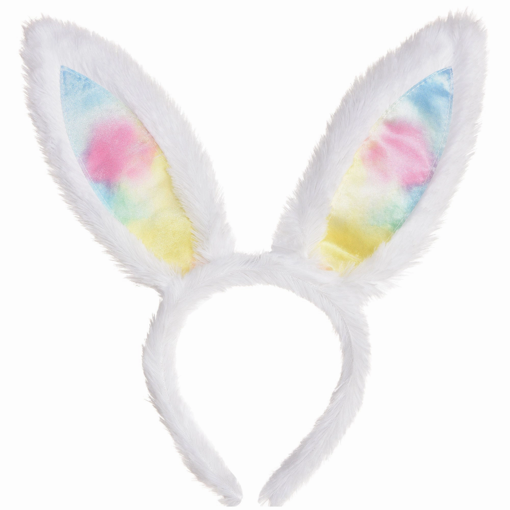Egg-stra Special Fluffy  Rainbow Easter Bunny Ears Headband