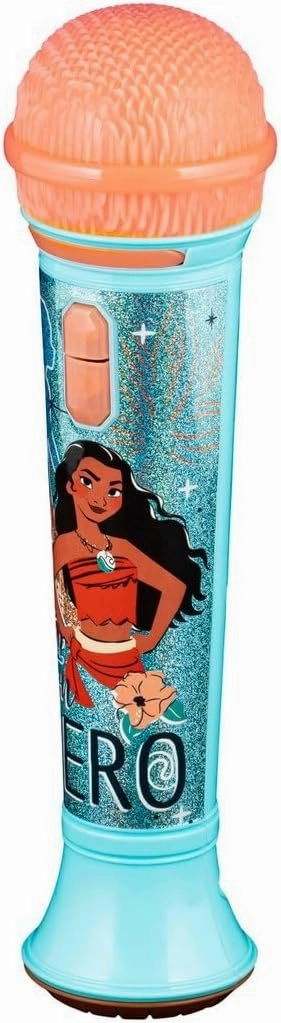 ekids Disney Princess Moana Toy Microphone for Kids, Musical Toy for Girls with Built-in Music, Kids Microphone Designed For Fans of Moana Toys for Girls