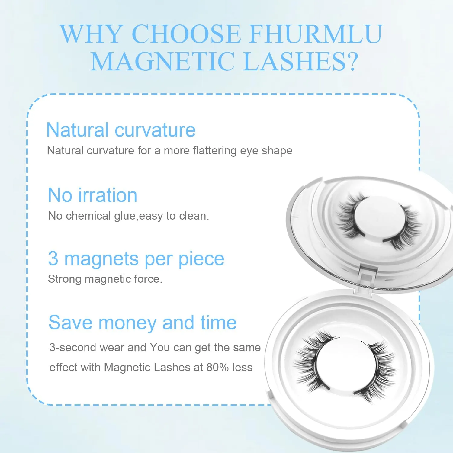 Elara Craft Magnetic Eyelashes with Applicator,Reusable Magnetic Eyelashes Natural Look,Easy to Wear and Remove Soft Lashes kit No Glue Needed(Simple)