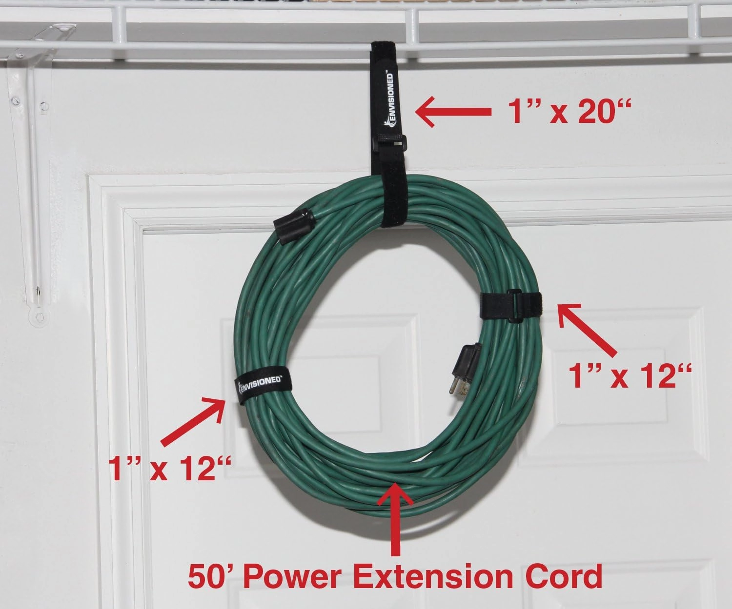 Elastic Reusable Cinch Straps 2" x 30" - 6 Pack Multipurpose Quality Hook and Loop Securing Straps