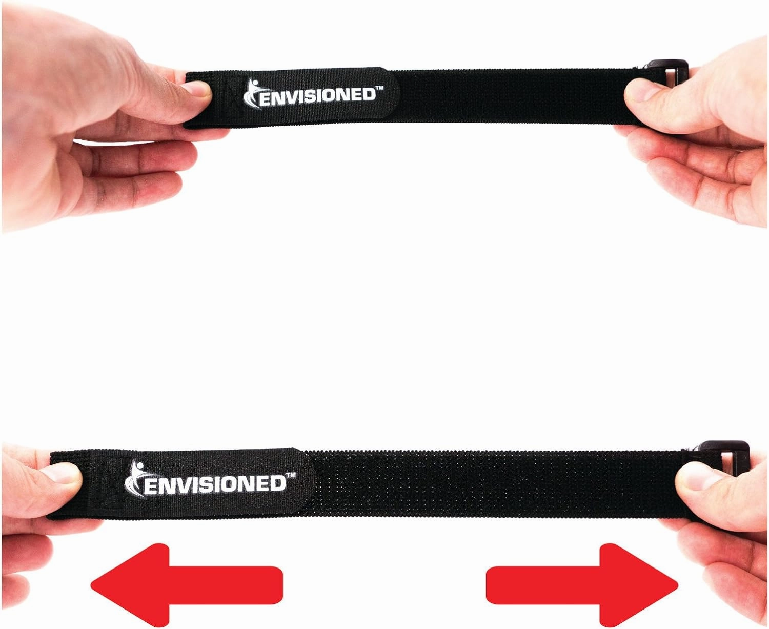 Elastic Reusable Cinch Straps 2" x 30" - 6 Pack Multipurpose Quality Hook and Loop Securing Straps