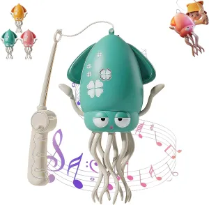 Electric Dancing Octopus Toy, Crawling Dancing Automatic Obstacle Avoidance Octopus Sensor Toy, Creative Magic Crazy 8-Leg Action Obstacle Self-Navigating with LED Lights & Music (Green)