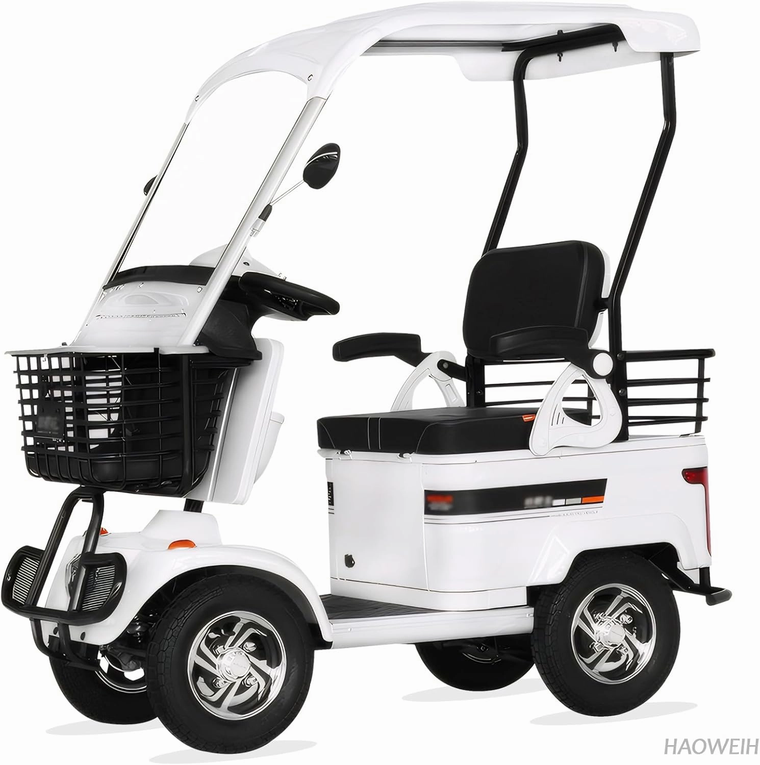 Electric Golf Carts for Adults with 650W Motor, Convenient Storage Box, Powered Mobility Scooters for Adults, Ideal for Golf Course, Outdoor Leisure and Senior Living