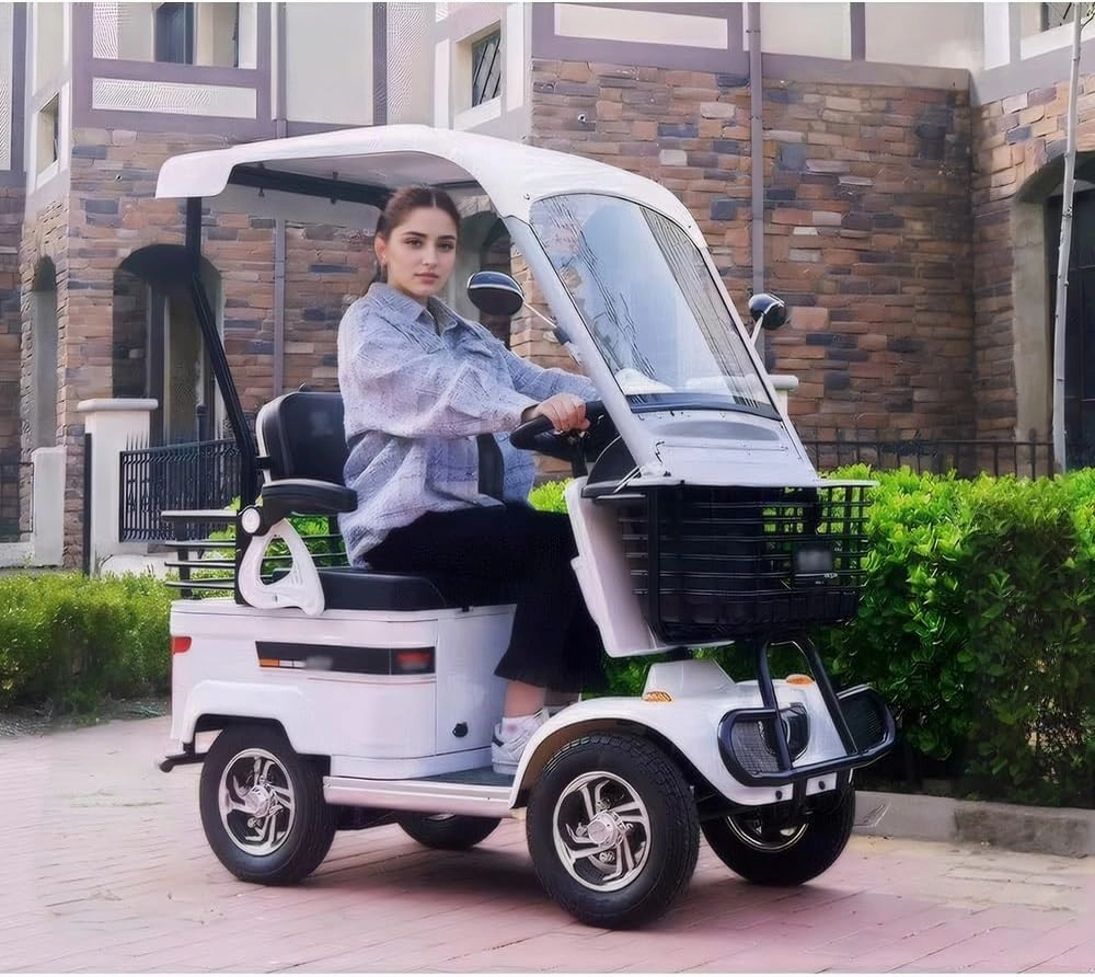 Electric Golf Carts for Adults with 650W Motor, Convenient Storage Box, Powered Mobility Scooters for Adults, Ideal for Golf Course, Outdoor Leisure and Senior Living