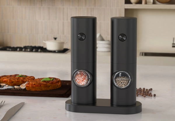 Electric Salt & Pepper Grinder Set