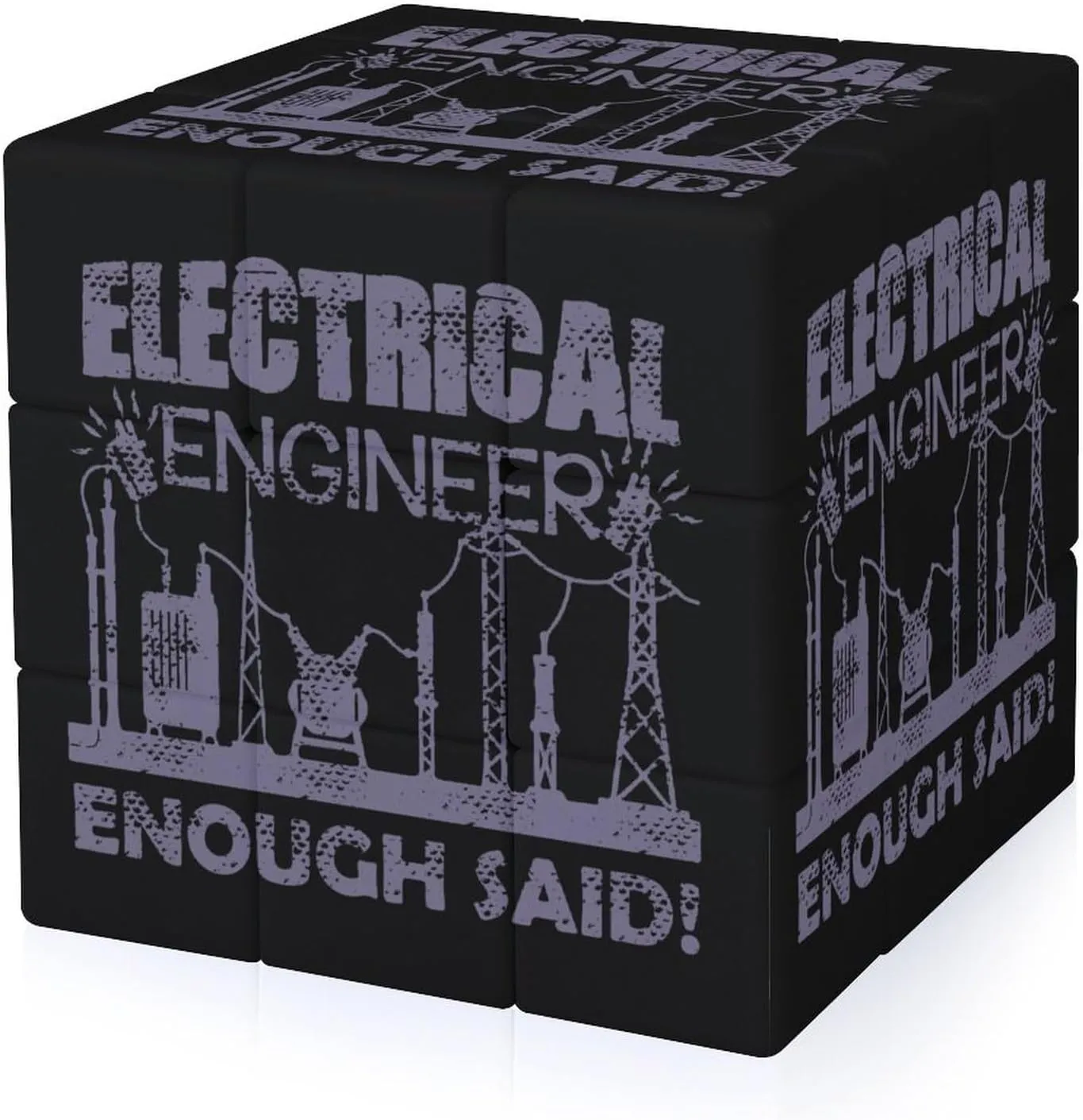 Electrical Engineer Funny 3x3x3 Cube Smooth Lightweight Puzzle for Adult Graphic Printing Travel