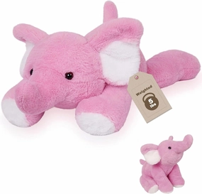 Elephant Weighted Stuffed Animals 5 lbs 24" Pink, Giant Elephant Weighted Plush Pillow Huggable Plushie Gift for Kids and Adults