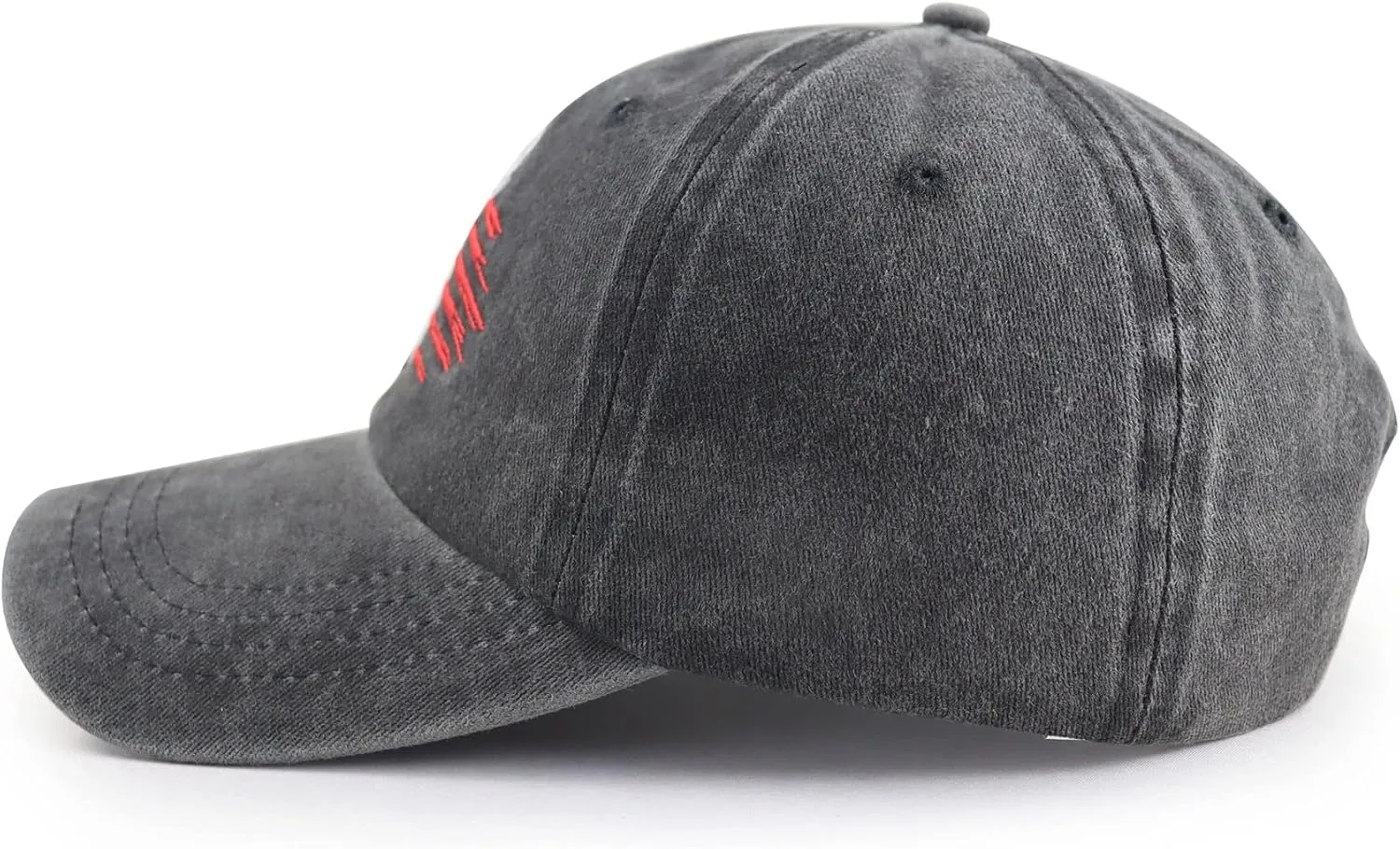 Embroidered American Flag Fish Hats for Men Women, Funny Adjustable Outdoor Hunting Baseball Caps