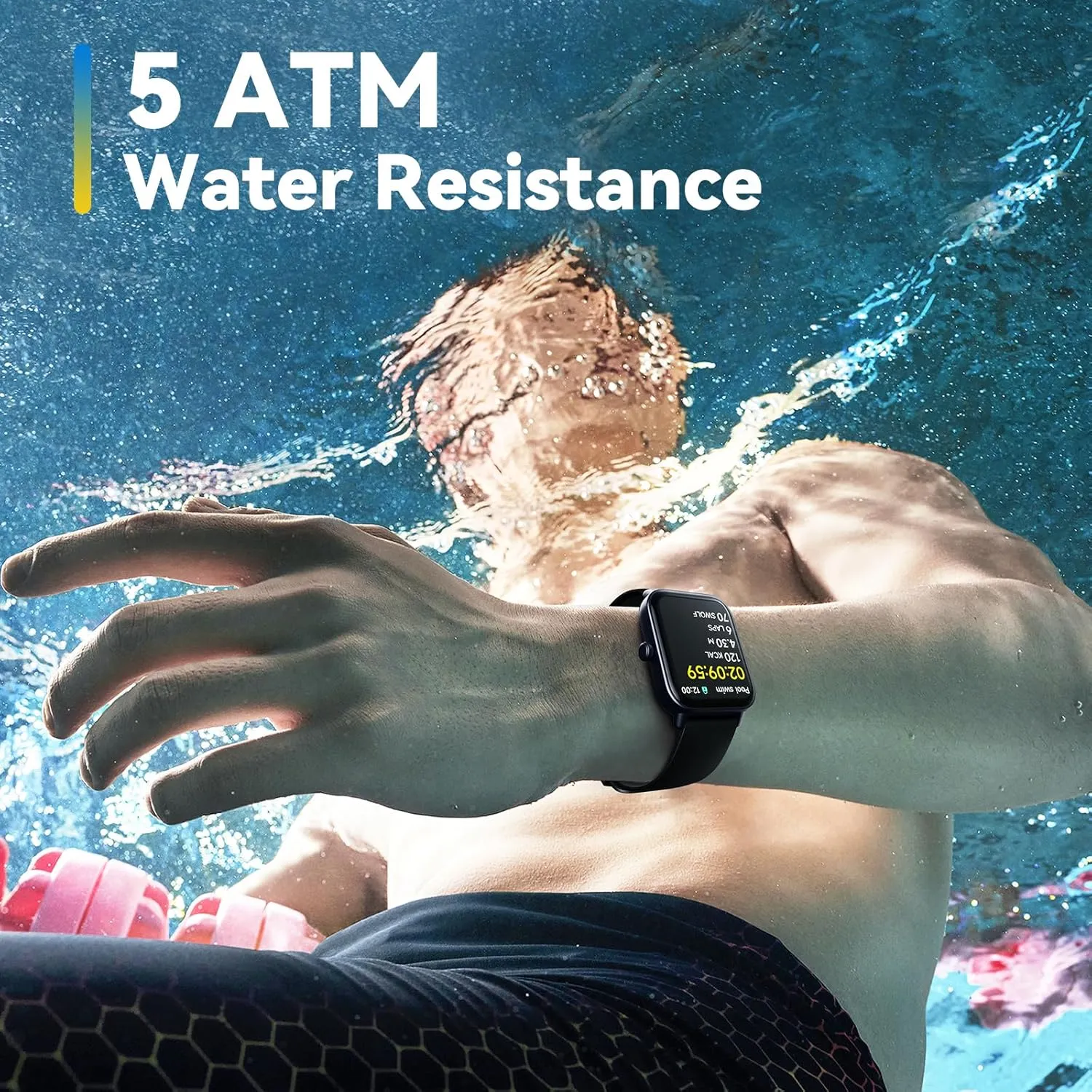 ENOMIR Smart Watch for Men Women, Alexa Built-in Fitness Tracker with Call Function & 2025 Upgraded 1.85" HD Anti-Fall Screen, 5ATM Waterproof Heart Rate/Sleep/SpO2 Monitor, iOS Android Compatible