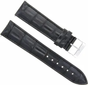 Ewatchparts 22mm Leather Watch Band Strap Compatible With Raymond Weil Tango 4881 Chronograph Black