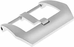 Ewatchparts 22MM PRE-V SCREW BUCKLE COMPATIBLE WITH PANERAI 40MM RUBBER/LEATHER STRAP WATCH BAND SHINY