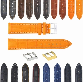 Ewatchparts 17-18-19-20-21-22-23-24MM GENUINE ITALIAN LEATHER WATCH BAND STRAP FOR WATCHES
