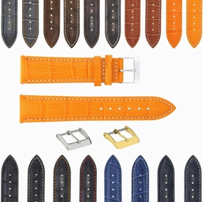 Ewatchparts 17-18-19-20-21-22-23-24MM GENUINE ITALIAN LEATHER WATCH BAND STRAP FOR WATCHES