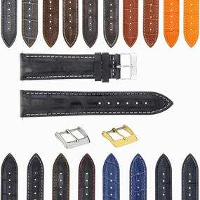 Ewatchparts 17-18-19-20-21-22-23-24MM GENUINE ITALIAN LEATHER WATCH BAND STRAP FOR WATCHES