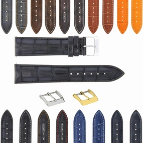 Ewatchparts 17-18-19-20-21-22-23-24MM GENUINE ITALIAN LEATHER WATCH BAND STRAP FOR WATCHES