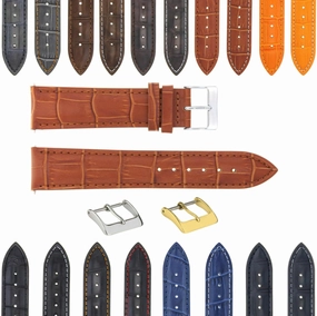 Ewatchparts 17-18-19-20-21-22-23-24MM GENUINE ITALIAN LEATHER WATCH BAND STRAP FOR WATCHES