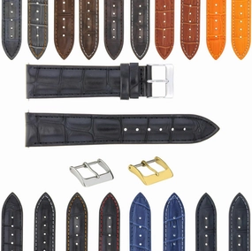 Ewatchparts 17-18-19-20-21-22-23-24MM GENUINE ITALIAN LEATHER WATCH BAND STRAP FOR WATCHES
