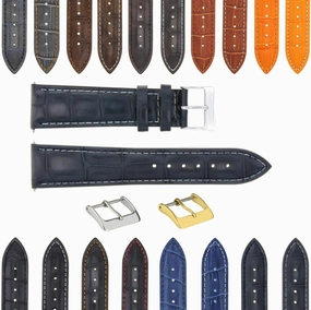 Ewatchparts 17-18-19-20-21-22-23-24MM GENUINE ITALIAN LEATHER WATCH BAND STRAP FOR WATCHES