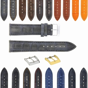 Ewatchparts 17-18-19-20-21-22-23-24MM GENUINE ITALIAN LEATHER WATCH BAND STRAP FOR WATCHES