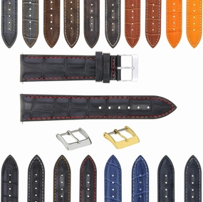 Ewatchparts 17-18-19-20-21-22-23-24mm Genuine Leather Watch Band Strap Compatible With Tissot Watch