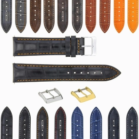 Ewatchparts 17-18-19-20-21-22-23-24mm Genuine Leather Watch Band Strap Compatible With Tissot Watch