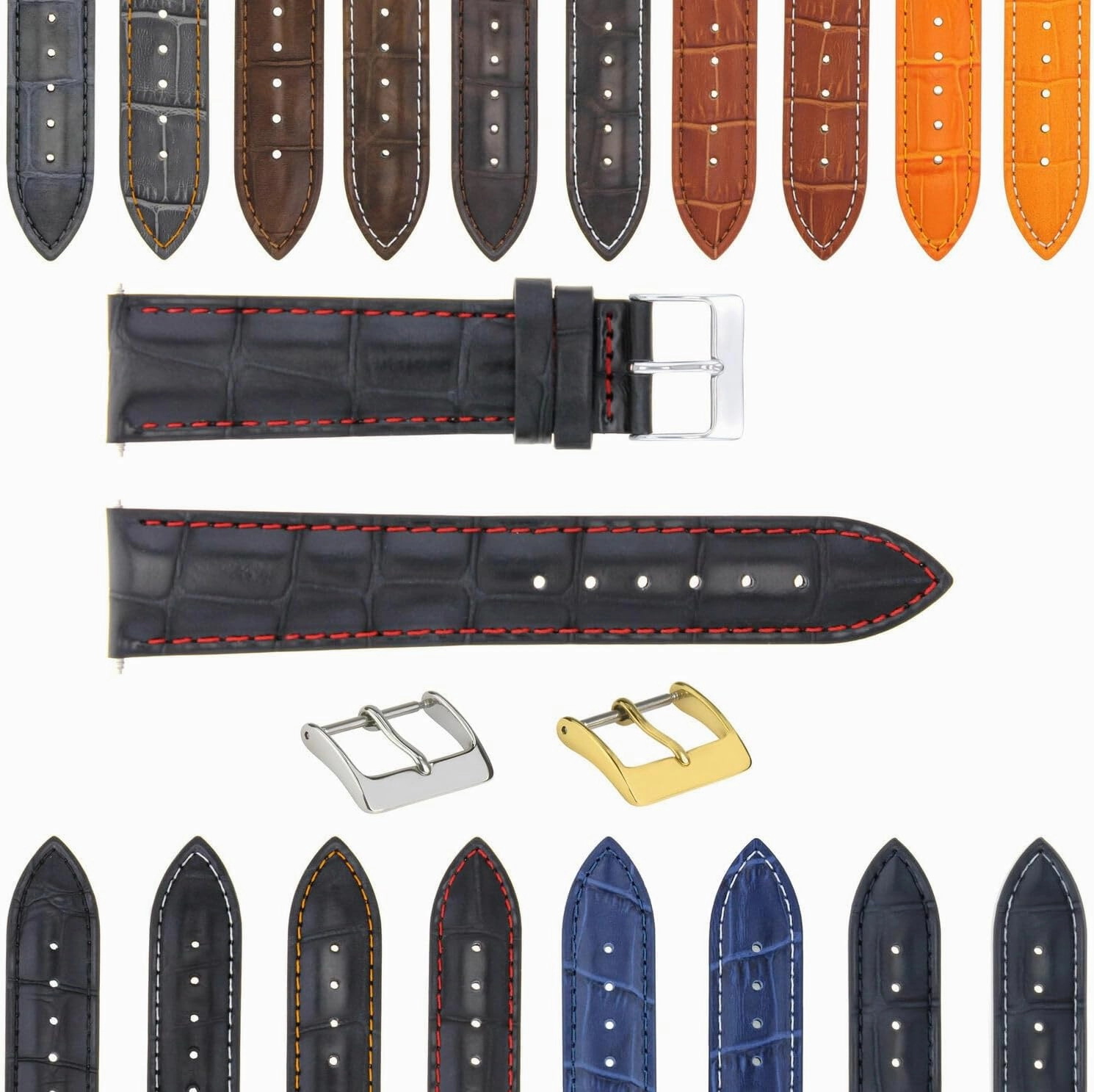 Ewatchparts 17-18-19-20-21-22-23-24mm Genuine Leather Watch Band Strap Compatible With Tissot Watch