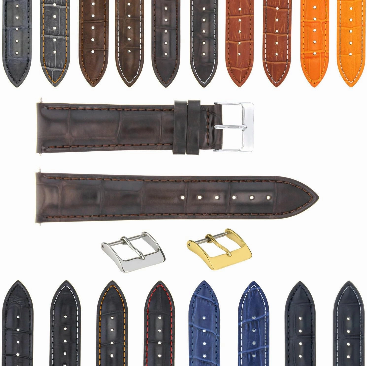 Ewatchparts 17-18-19-20-21-22-23-24mm Genuine Leather Watch Band Strap Compatible With Tissot Watch