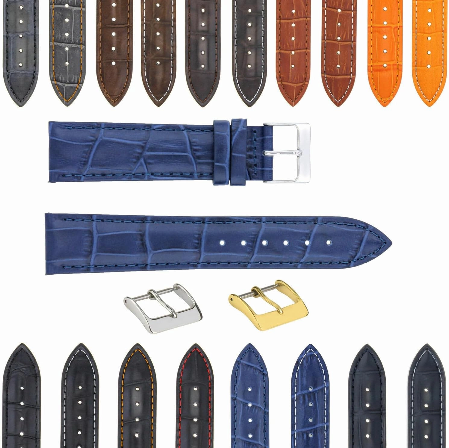 Ewatchparts 17-18-19-20-21-22-23-24mm Genuine Leather Watch Band Strap Compatible With Tissot Watch