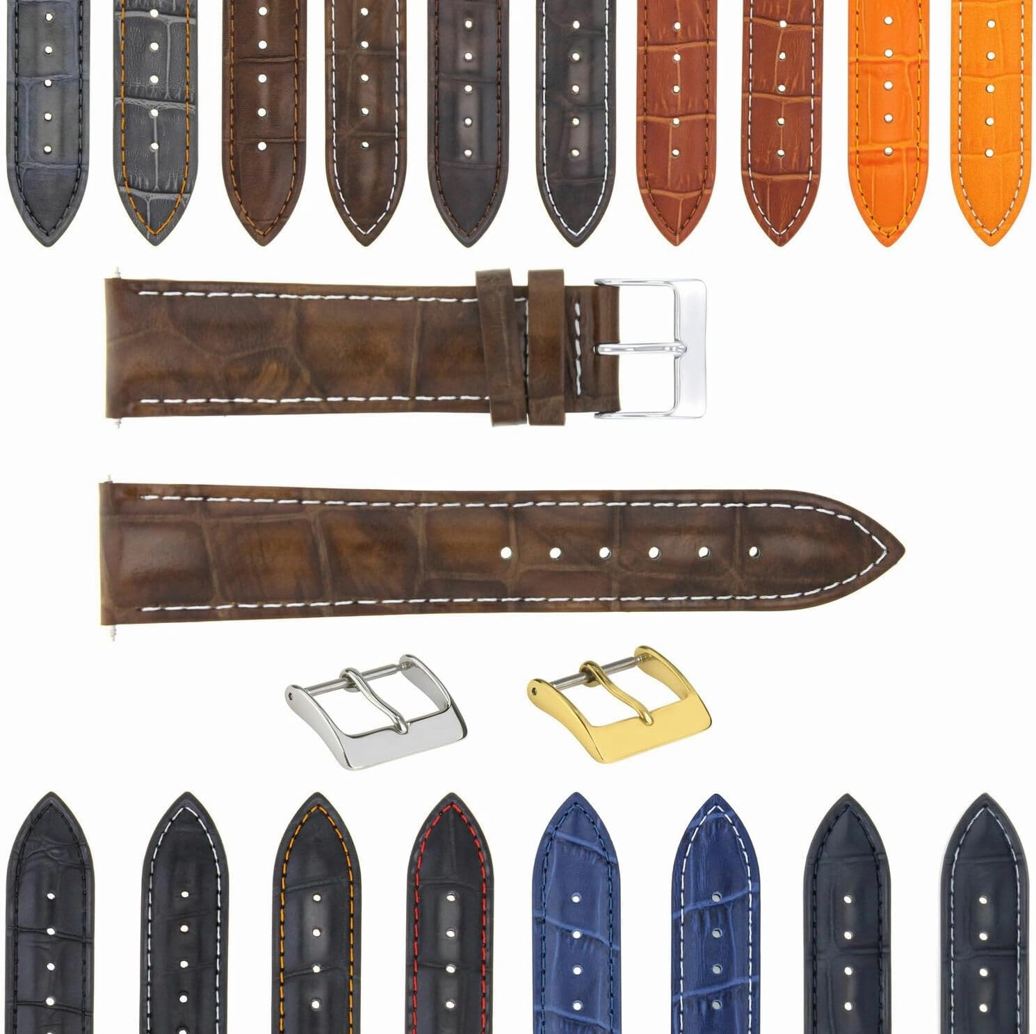 Ewatchparts 17-18-19-20-21-22-23-24mm Genuine Leather Watch Band Strap Compatible With Tissot Watch
