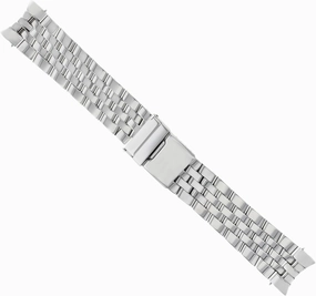 Ewatchparts 24mm Watch Band Bracelet Compatible With Breitling Pilot 5 Link Polish Stainless Steel Curved End