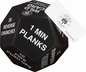 Exercise Dice for Fitness, Gym Workouts, WOD, Home Bodyweight HIIT, and Adult Sports Training - 4 Inches in Diameter - 12 Sided