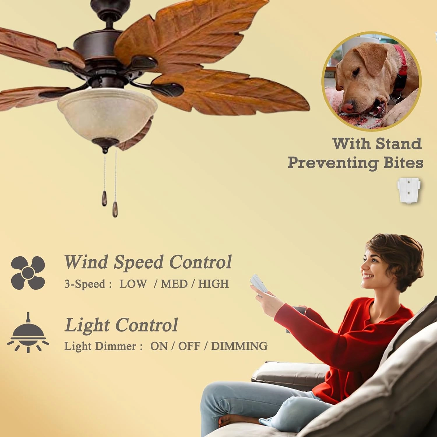 Fan-HD Remote Control for Hampton Bay, Hunter,Harbor Brezee Ceiling Fans, 3-Speed Light Dimmer 303.9MHz, Replaces L3H2010FANHD L3H2014FANHD UC7078T CHQ7078T HD5 (Remote Only)