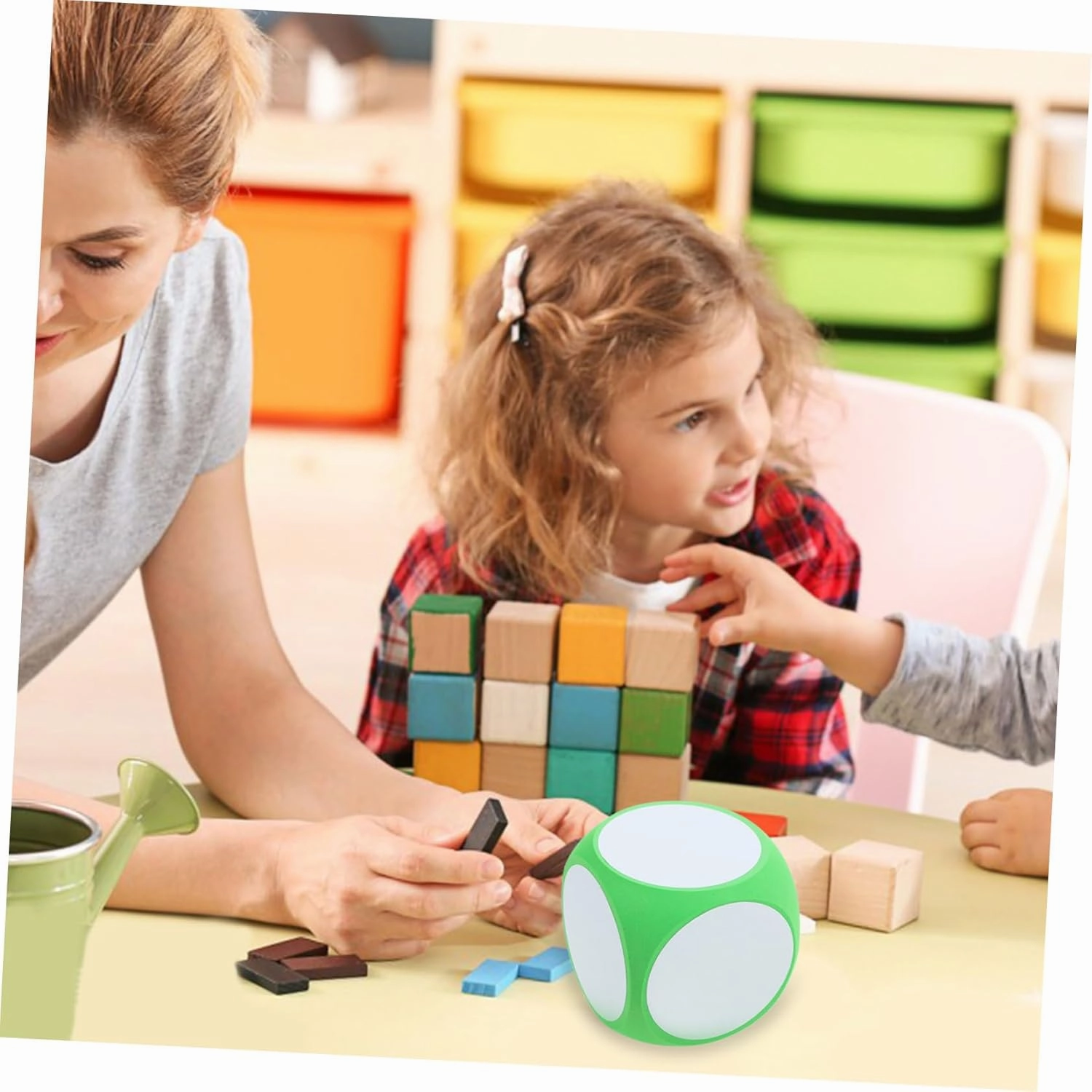 FAVOMOTO 4pcs Large Blank Dice for Games Reusable Game Prop Lightweight Dice for Parties and Classroom Activities for Fun and Lottery