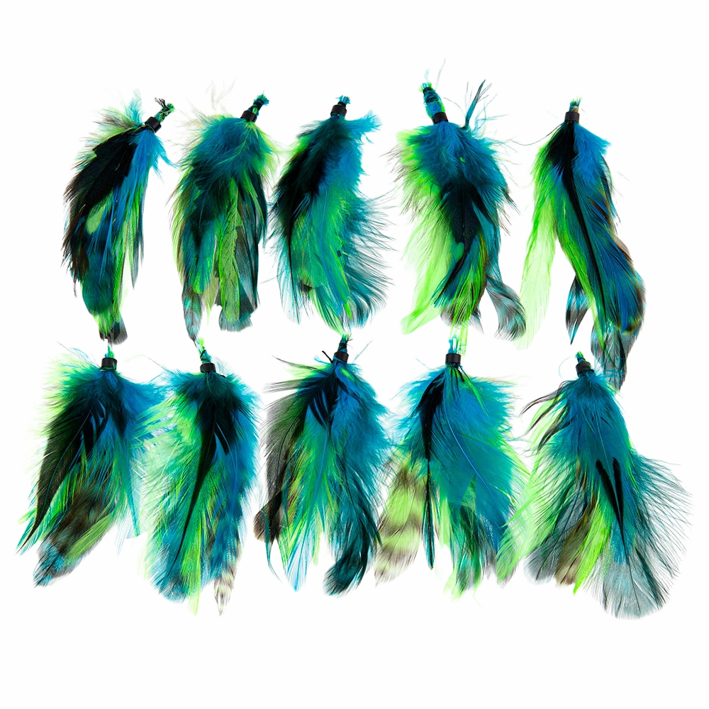 Feather Extension Teal and Green (Pack of 10) by A Creative Collection