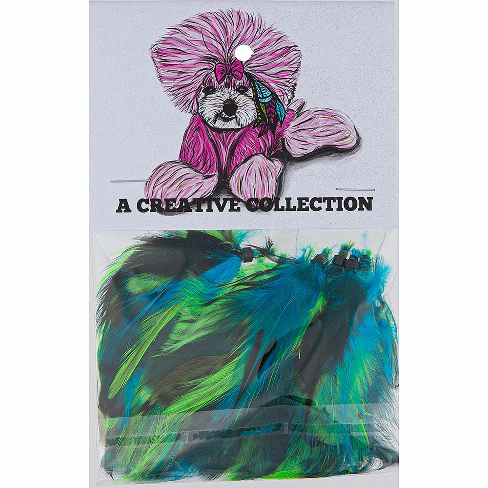 Feather Extension Teal and Green (Pack of 10) by A Creative Collection