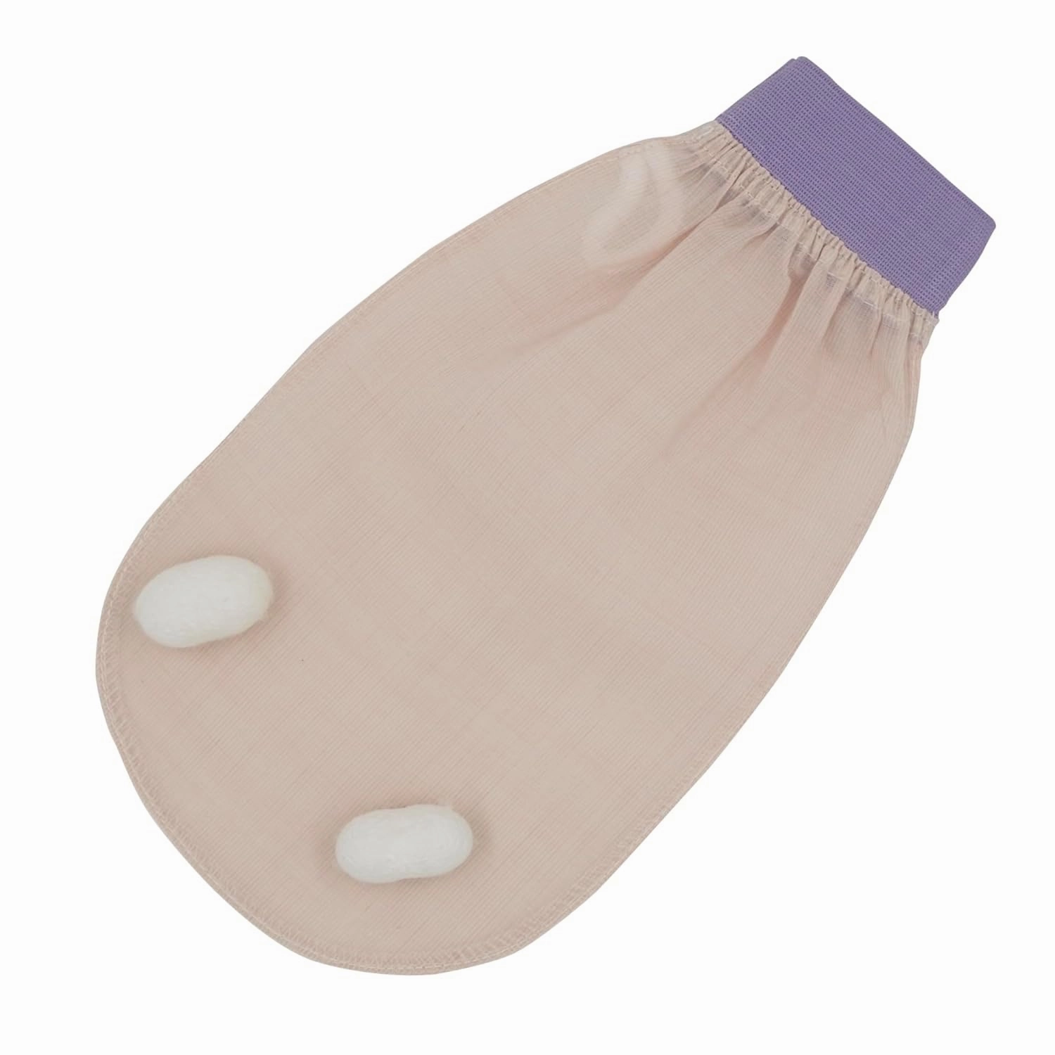 Feel Fine Turkish Exfoliating Mitt – 100% Raw Silk Hammam Kese Glove for Men & Women | Handcrafted Turkish Skin Peeling Scrubber Bath & Sauna Exfoliator (Lilac)