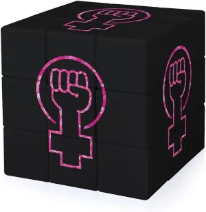 Feminist Fist Power Funny 3x3x3 Cube Smooth Lightweight Puzzle for Adult Graphic Printing Travel