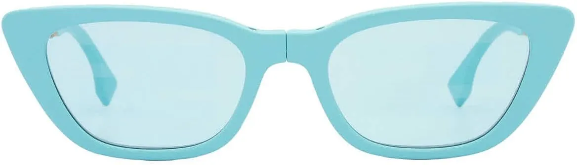 FENDI Blue Logo Cat Eye Ladies Sunglasses FE40089I 90X 53