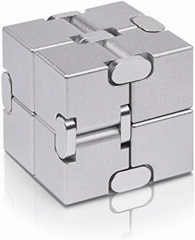 Fidget Cube New Version Fidget Finger Toys - Metal Infinity Cube Prime for Stress and Anxiety Relief/ADHD, Ultra Durable Sensory Gifts for Adults and Teens Kids