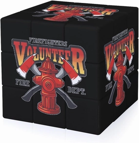 Firefighter Emblems Funny 3x3x3 Cube Smooth Lightweight Puzzle for Adult Graphic Printing Travel