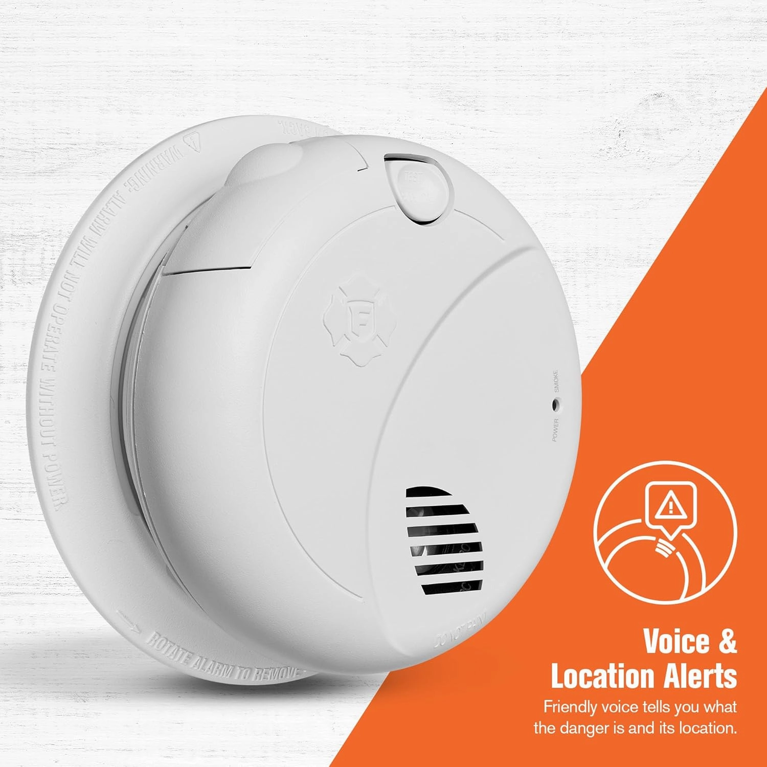 First Alert SM100V-AC, Interconnect Hardwire Smoke Alarm with Battery Backup & Voice Alerts, 1-Pack