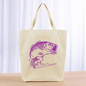 Fishing Tote Bag - purple
