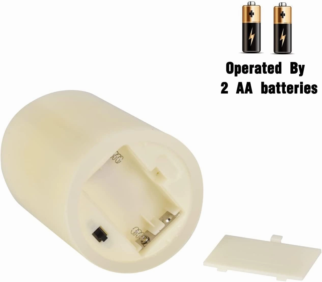 Flameless Candles Battery Operated Candles Set of 12 Ivory Real Wax Pillars Flickering Candles Ivory LED Flameless Candles with Remote and Timer Control (D: 3" x H: 4")