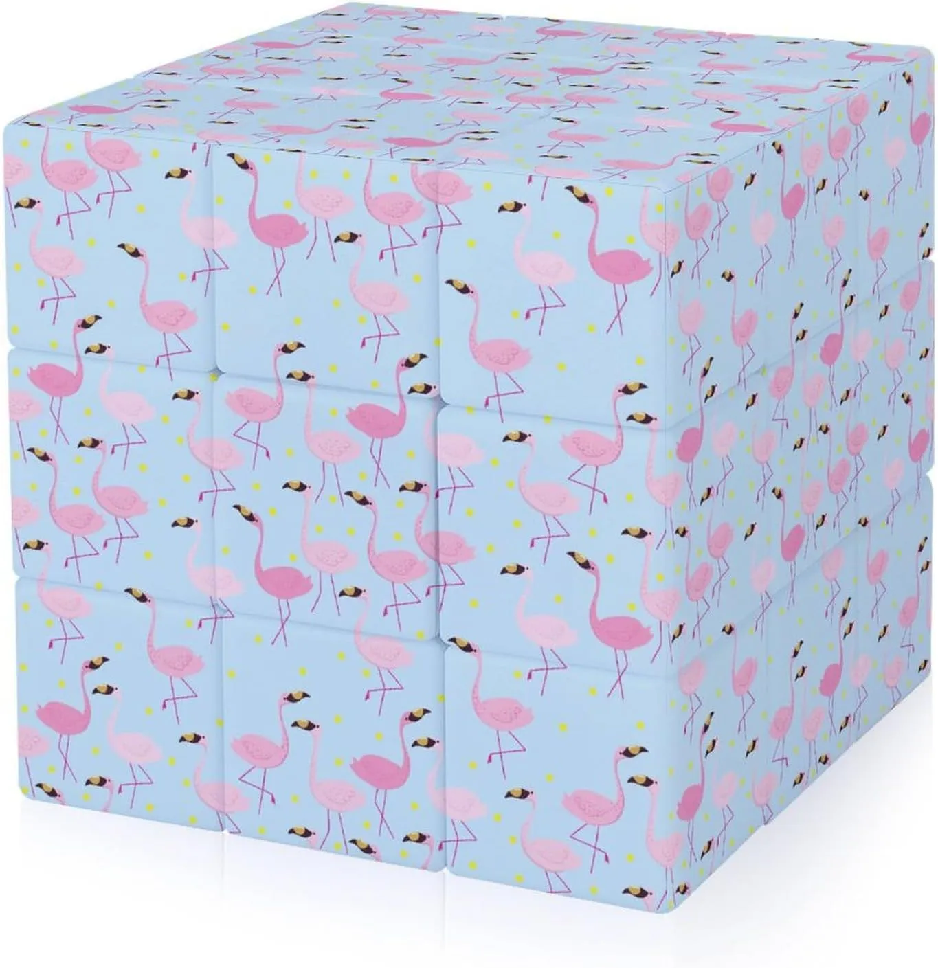 Flamingo Pattern Funny 3x3x3 Cube Smooth Lightweight Puzzle for Adult Graphic Printing Travel
