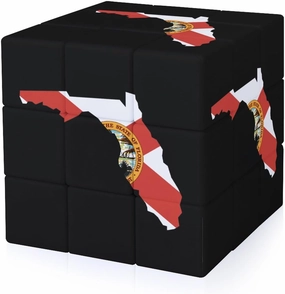 Florida State Flag Map Funny 3x3x3 Cube Smooth Lightweight Puzzle for Adult Graphic Printing Travel