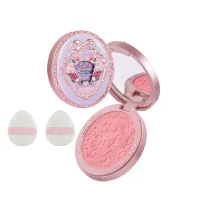 Flower Knows Midsummer Fairytales Embossed Blush & Powder Puffs Set,Matte Finish,Buildable & Blendable Makeup Blush for cheeks,Soft & Long-lasting for Girls & Women(03 Ballet Fairy,5g)