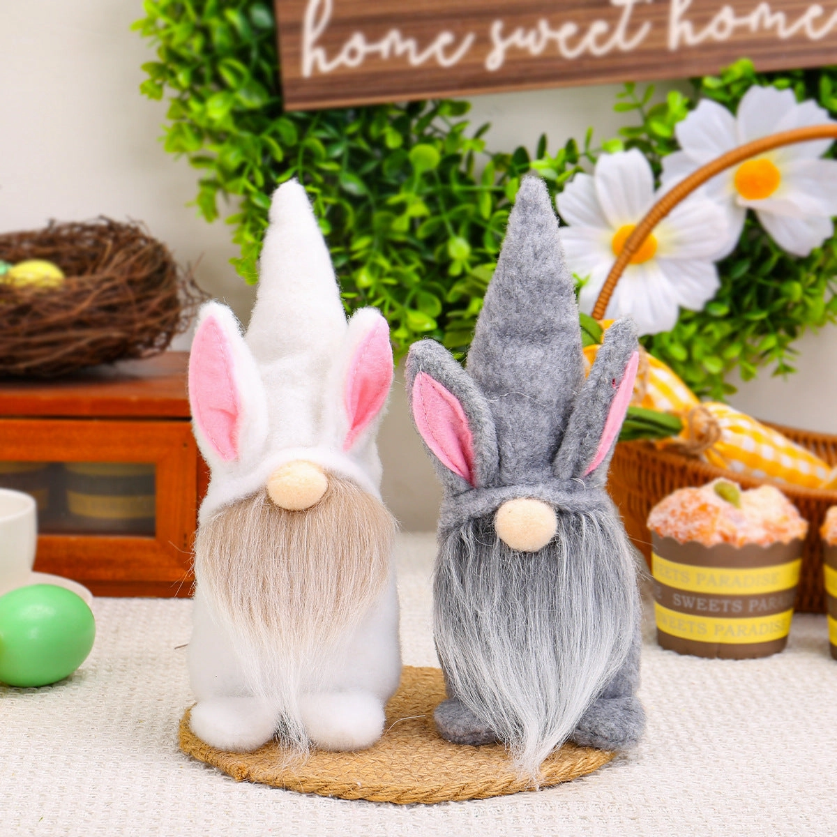 Fluffy Bunny Gnome | Easter Nordic Plush Decoration