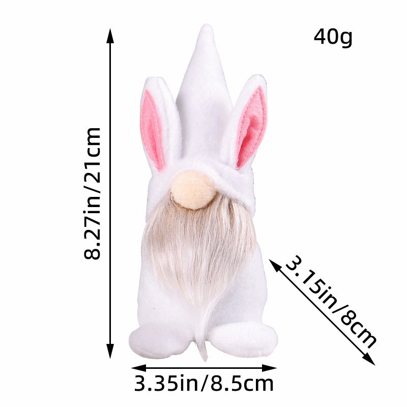 Fluffy Bunny Gnome | Easter Nordic Plush Decoration
