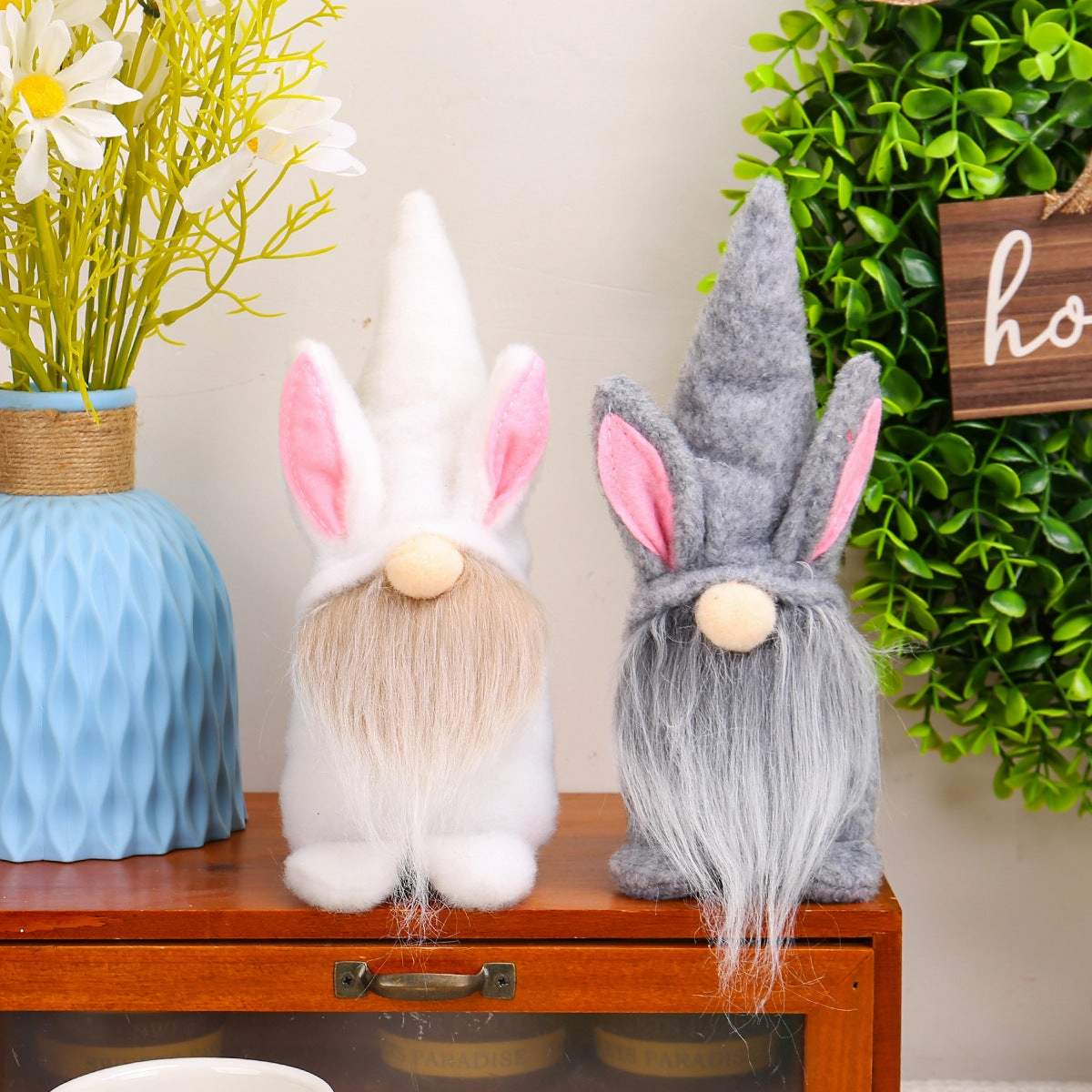 Fluffy Bunny Gnome | Easter Nordic Plush Decoration